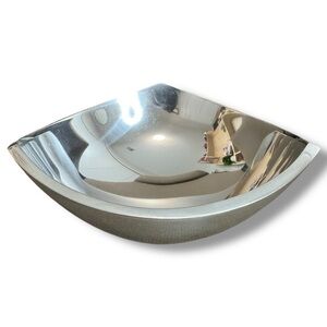 New Nambe Tri Corner Silver Bowl